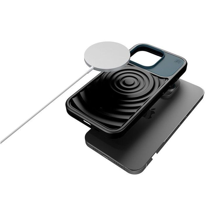 Dėklas iPhone 15 Pro STM Reawaken Ripple MagSafe, juodas