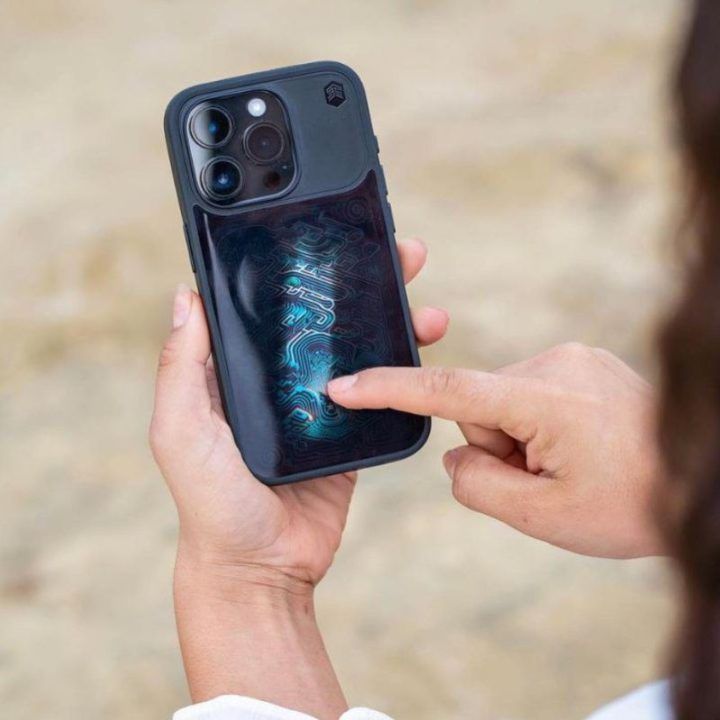 Dėklas iPhone 15 STM Reveal Warm MagSafe, juodas