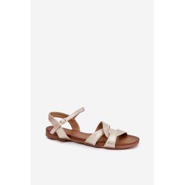 Auksinės basutės su dirželiu Step in style