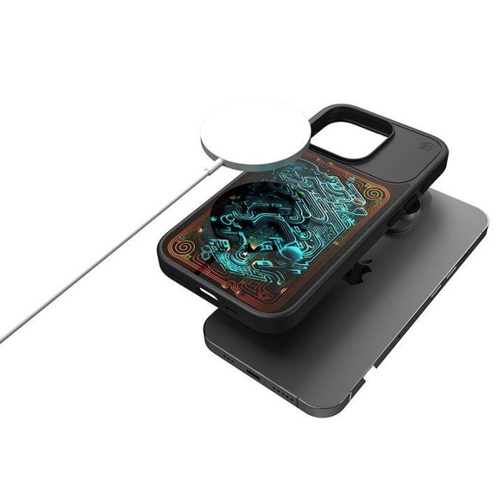Dėklas iPhone 15 Pro STM Reveal Warm MagSafe, juodas