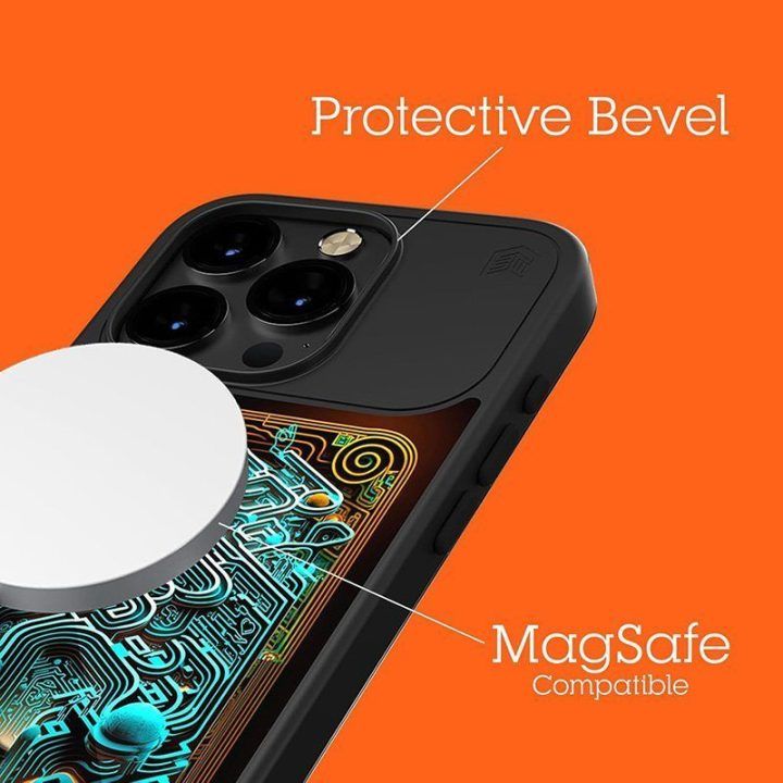 Dėklas iPhone 15 Pro Max, juodas STM Reveal Warm MagSafe