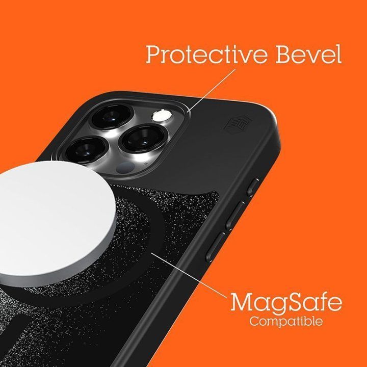 STM Relax Sand MagSafe dėklas iPhone 15, permatomas baltas