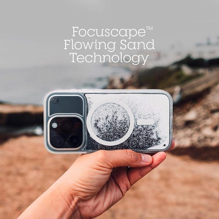 Dėklas iPhone 15 Pro STM Relax Sand, juodas/pilkas