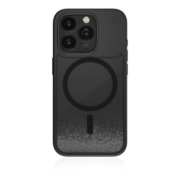 Dėklas iPhone 15 Pro Max, juodas/pilkas, STM Relax Sand MagSafe