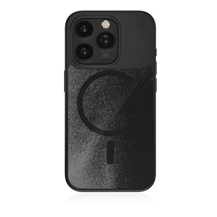 Dėklas iPhone 15 Pro Max, juodas/pilkas, STM Relax Sand MagSafe