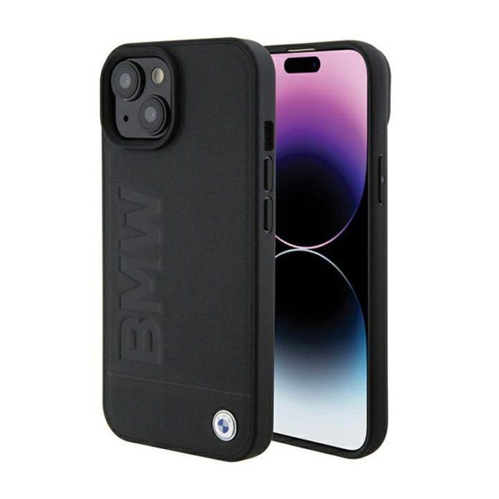 BMW odinis dėklas iPhone 15 Plus, juodas