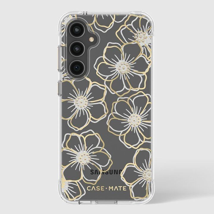 Dėklas Case-Mate Floral Gems Samsung Galaxy S23 FE 5G, auksinis