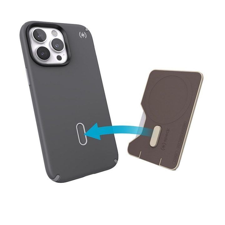 Speck ClickLock Wallet For MagSafe dėklas su pinigine, Pale Oak