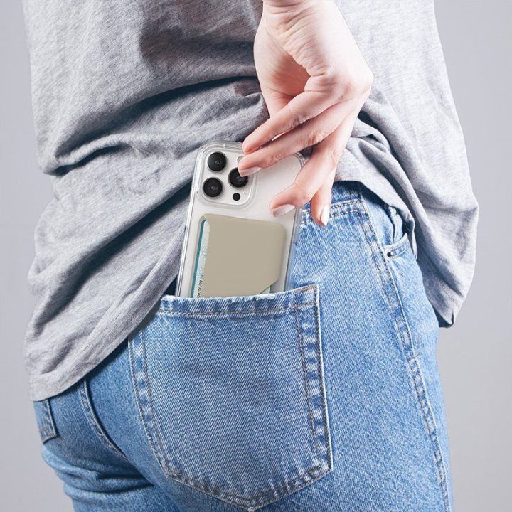 Speck ClickLock Wallet For MagSafe dėklas su pinigine, Pale Oak