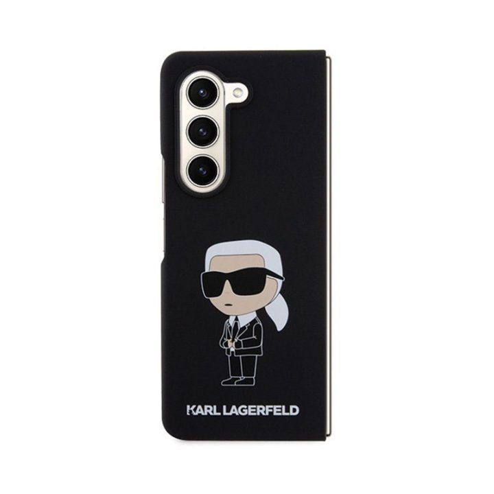 Karl Lagerfeld silikoninis dėklas Samsung Z Fold 5, juodas