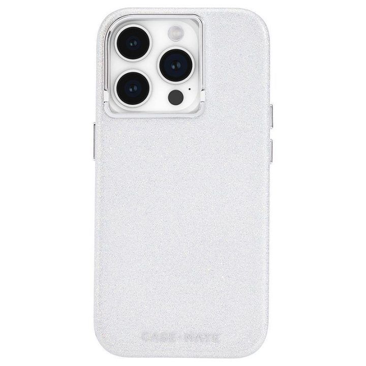 Dėklas iPhone 15 Pro Case-Mate Shimmer, sidabrinis
