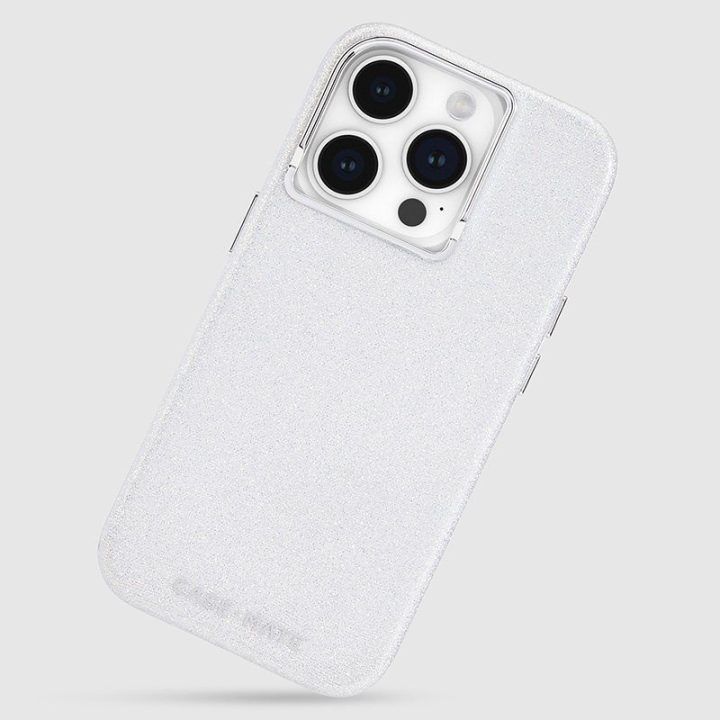 Dėklas iPhone 15 Pro Case-Mate Shimmer, sidabrinis