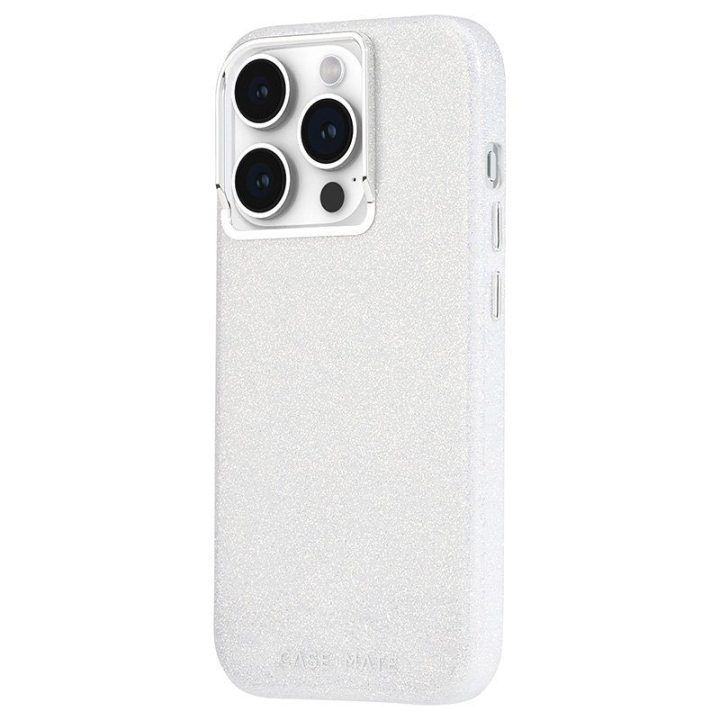 Dėklas iPhone 15 Pro Case-Mate Shimmer, sidabrinis