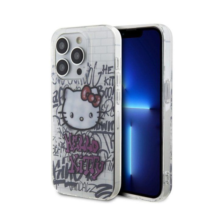 Dėklas iPhone 14 Pro Max Hello Kitty, baltas