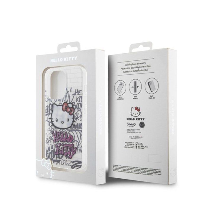 Dėklas iPhone 14 Pro Max Hello Kitty, baltas