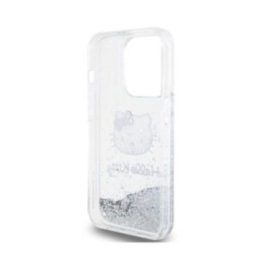„Hello Kitty“ dėklas „iPhone 15 Pro“, sidabro spalvos