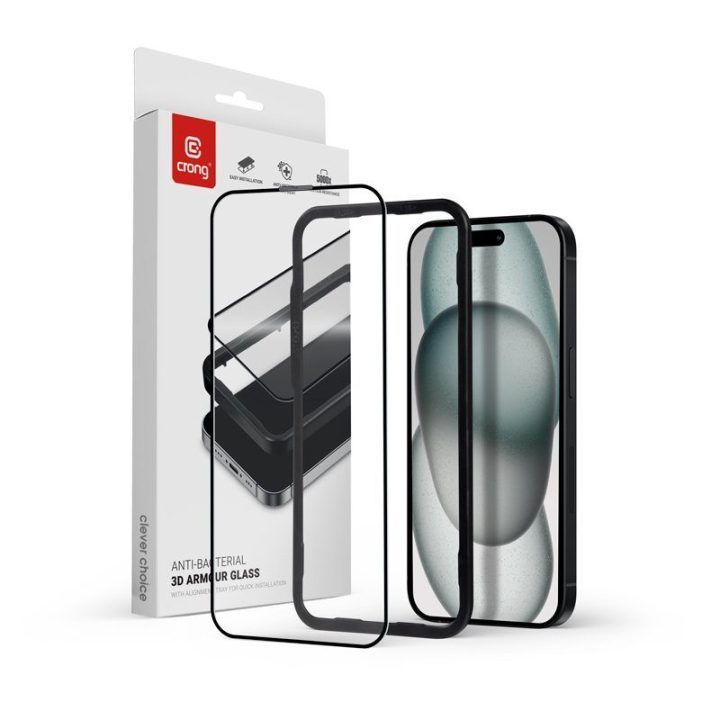 Grūdintas apsauginis stiklas iPhone 16 Plus / 15 Plus