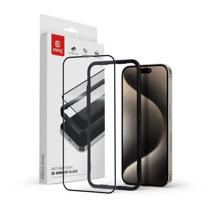 Grūdintas apsauginis stiklas iPhone 15 Pro