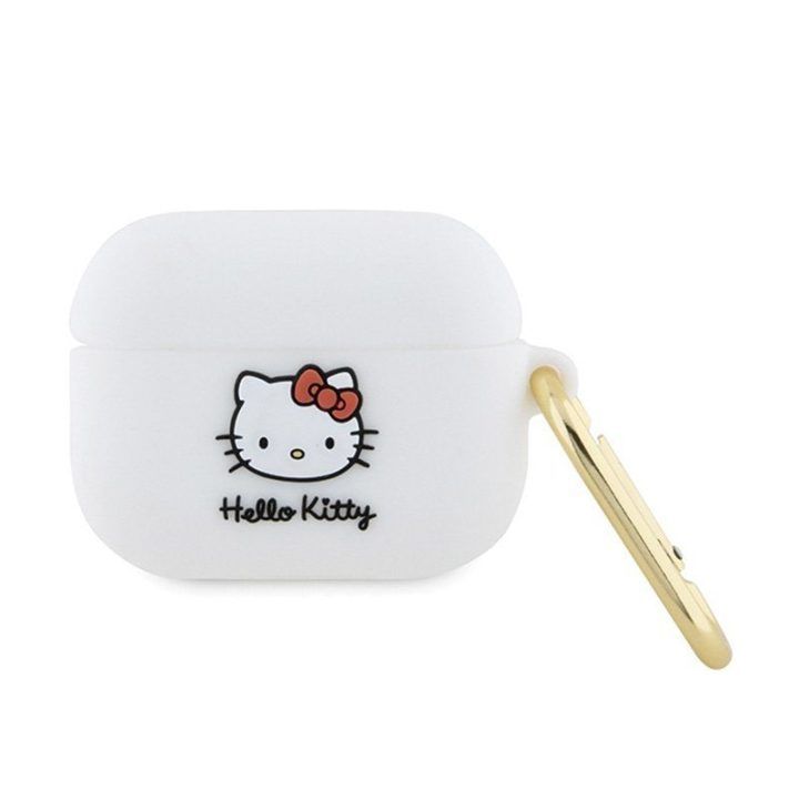 „Hello Kitty“ silikoninis 3D dėklas „AirPods Pro“, baltas