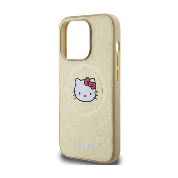 „Hello Kitty“ odinis dėklas su MagSafe iPhone 15 Pro, auksinis