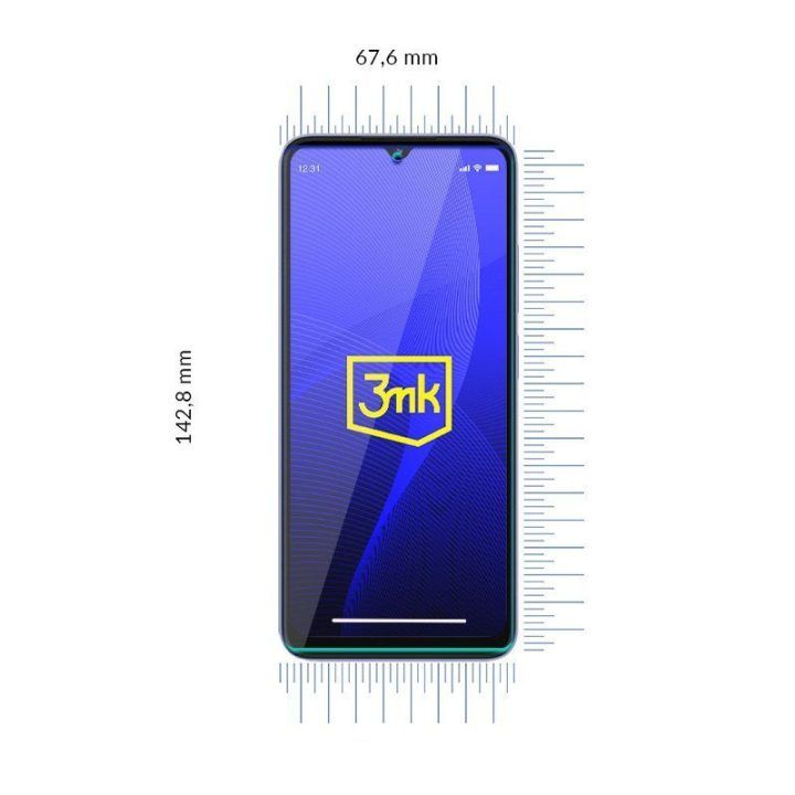 Apsauginis hibridinis stiklas Xiaomi Redmi 12C, 3mk FlexibleGlass