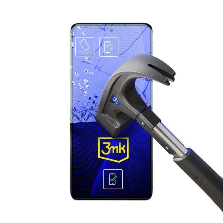 Hibridinis apsauginis stiklas Xiaomi Redmi Note 12 4G, 3mk FlexibleGlass