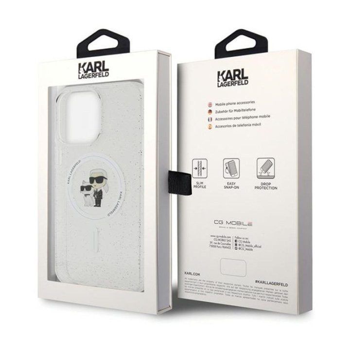 Dėklas Karl Lagerfeld Karl & Choupette Glitter MagSafe iPhone 14 Pro Max