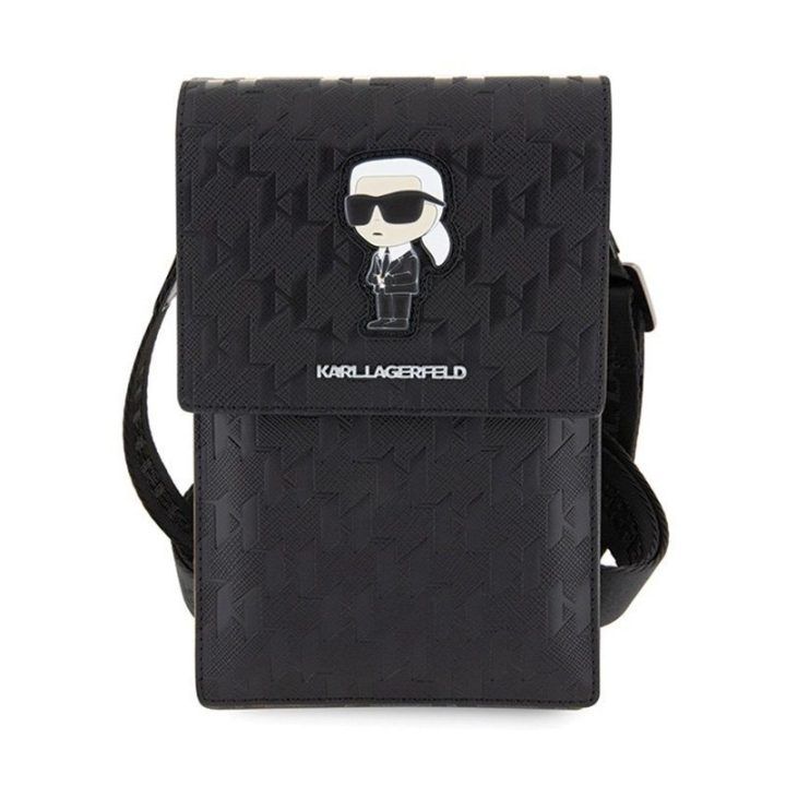 Telefono dirželis Karl Lagerfeld juodas