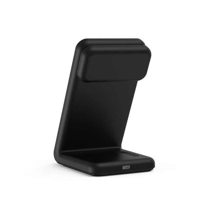 Crong MagSpot Pivot Stand 3in1 belaidis įkroviklis, juodas