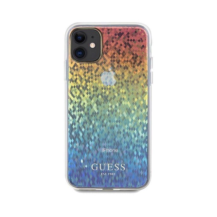 Guess IML veidrodinis dėklas iPhone 11, vaivorykštinis