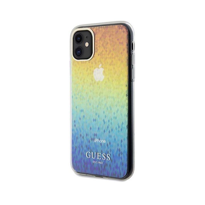 Guess IML veidrodinis dėklas iPhone 11, vaivorykštinis