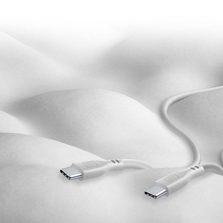 USB-C laidas Cellularline Soft Cable 1,2 m, pilkas