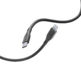 USB-C–Lightning laidas Cellularline Soft Cable, 1,2 m, juodas