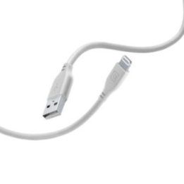 USB-A–Lightning laidas Cellularline Soft Cable 1,2 m, pilkas