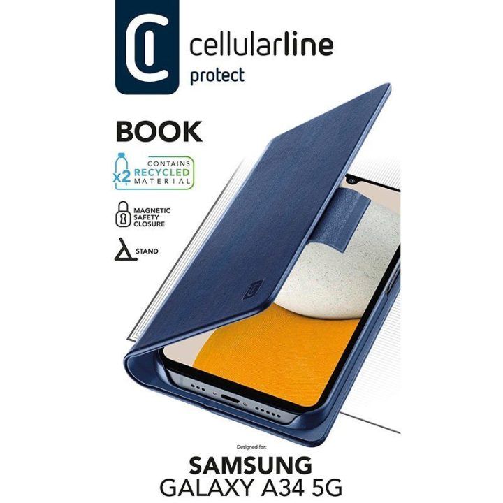 Telefono dėklas Samsung Galaxy A34 5G, mėlynas