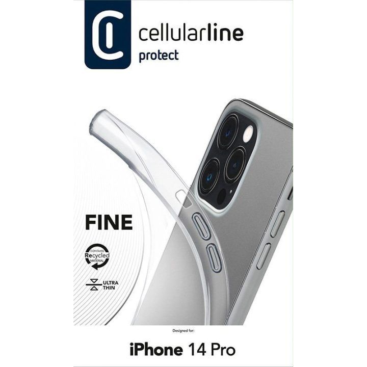 Permatomas dėklas iPhone 14 Pro Cellularline Fine