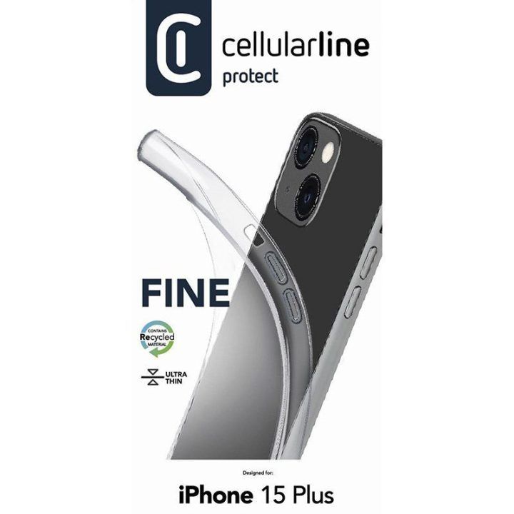 Permatomas dėklas iPhone 15 Plus Cellularline Fine