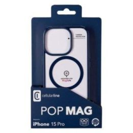 Dėklas Cellularline Pop Mag mėlynas iPhone 15 Pro