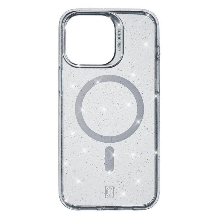 Permatomas dėklas Cellularline Sparkle Mag iPhone 15 Pro