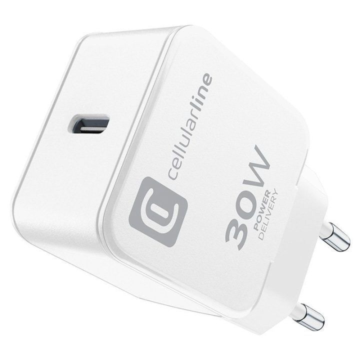 USB-C įkroviklis 30 W Cellularline The One, baltas