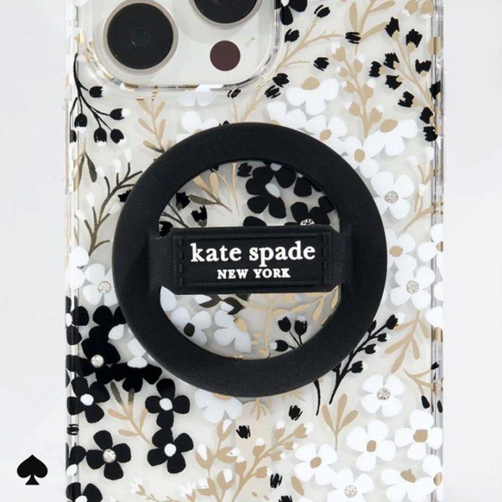 Kate Spade New York magnetinis laikiklis žiedas MagSafe, juodas