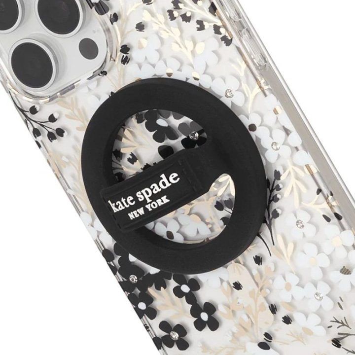 Kate Spade New York magnetinis laikiklis žiedas MagSafe, juodas