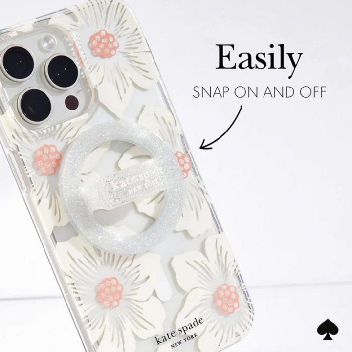 Kate Spade New York Magnetic Loop Grip, sidabro spalvos