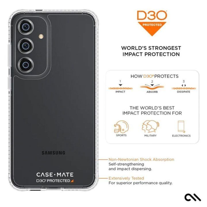 Permatomas dėklas Samsung Galaxy S24+ Case-Mate Ultra Tough Clear D3O