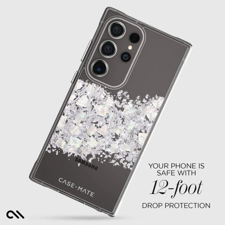 Dėklas Samsung Galaxy S24 Ultra su perlais, Case-Mate Karat