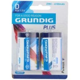 Grundig D / R20 1,5 V 4100 mAh cinko baterijos, 2 vnt.
