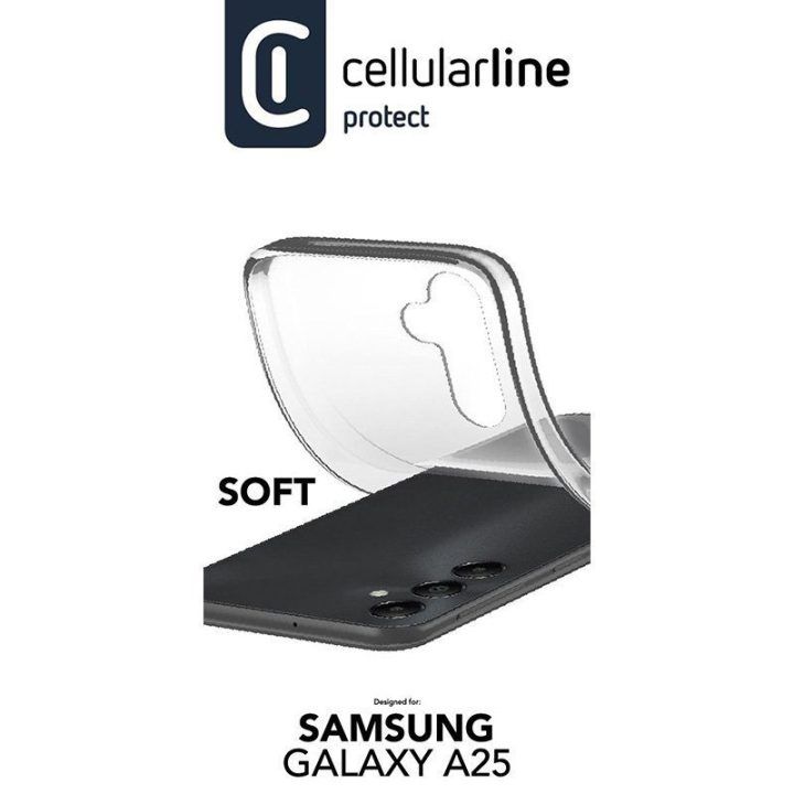 Permatomas dėklas Samsung Galaxy A25 5G Cellularline Soft