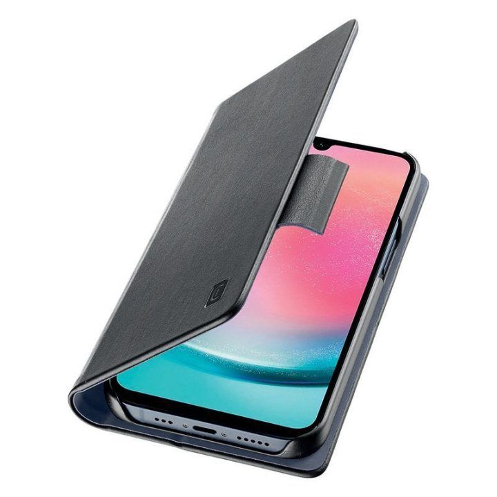 Atverčiamas dėklas Cellularline Book Case Samsung Galaxy A25 5G, juodas