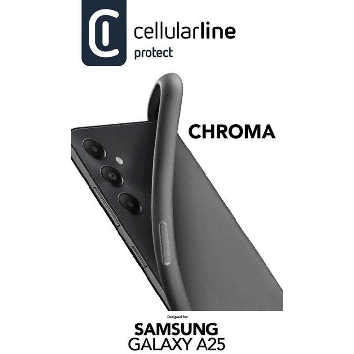 Dėklas Samsung Galaxy A25 5G, juodas, Cellularline Chroma