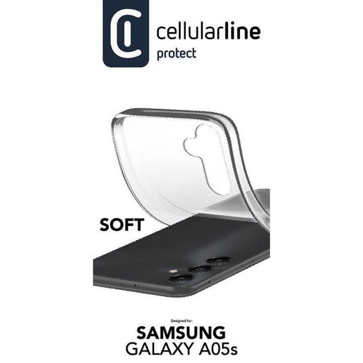 Permatomas dėklas Samsung Galaxy A05s Cellularline Soft